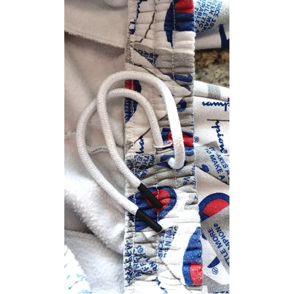 Champion Super Fleece 3.0 Thick Sweat Pants Allover Tag Scatter Script - Size M - Picture 11 of 13